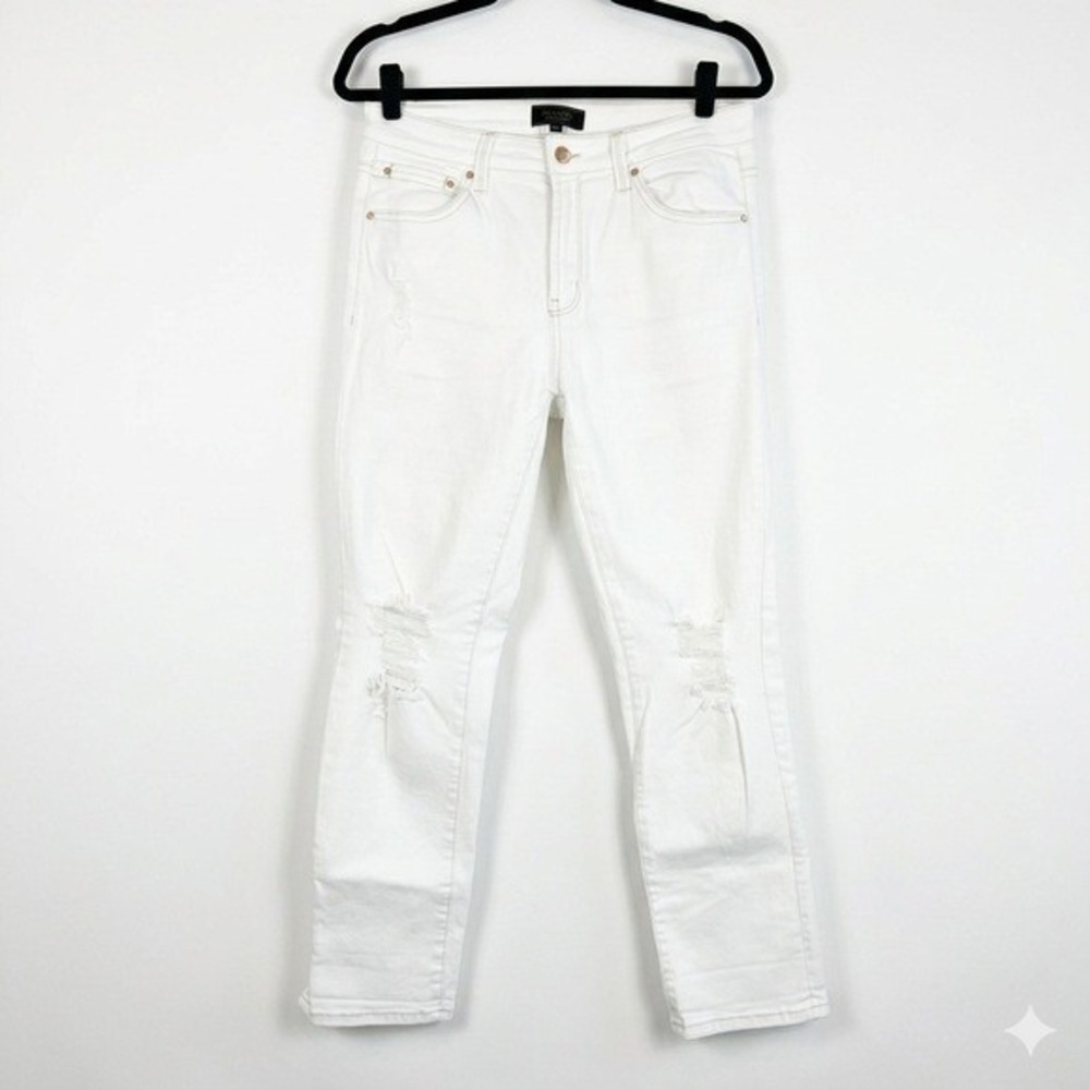 RACHEL Rachel Roy White Distressed Ankle Jeans 10/30 - Picture 2 of 11